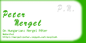 peter mergel business card